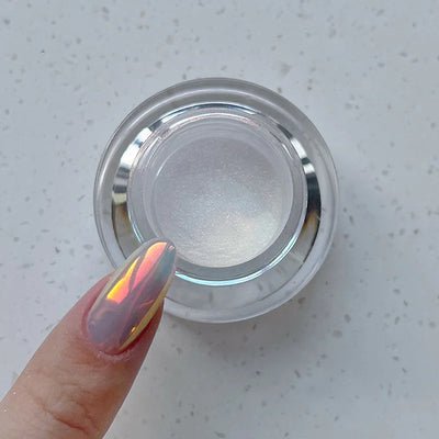 1jar Plating Aurora Chrome Nail Powder High-Gloss Moonlight Mirror Fine Glitter Pigment Aurora Pearl  Rubbing Dust Chrome Nails
