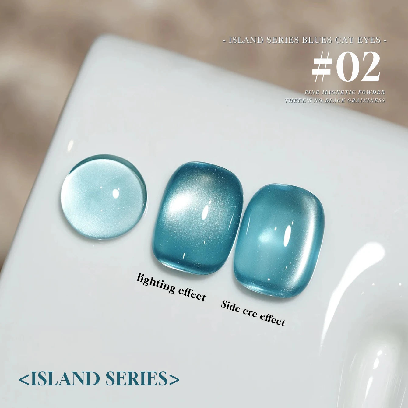 MIANEL 12ML 1-10pcs Summer New Style Blue Glass Bead Cat Eye Gel Nail Polish Blue Crystal Nail Polish Blue Nails White Nails