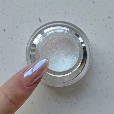 1jar Plating Aurora Chrome Nail Powder High-Gloss Moonlight Mirror Fine Glitter Pigment Aurora Pearl  Rubbing Dust Chrome Nails