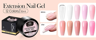 BORN PRETTY 15ml Clear Non Stick Hand Extension Gel 3D Shaping Sculpting Carving Nail Art Solid Hard Gel for Fake Nail