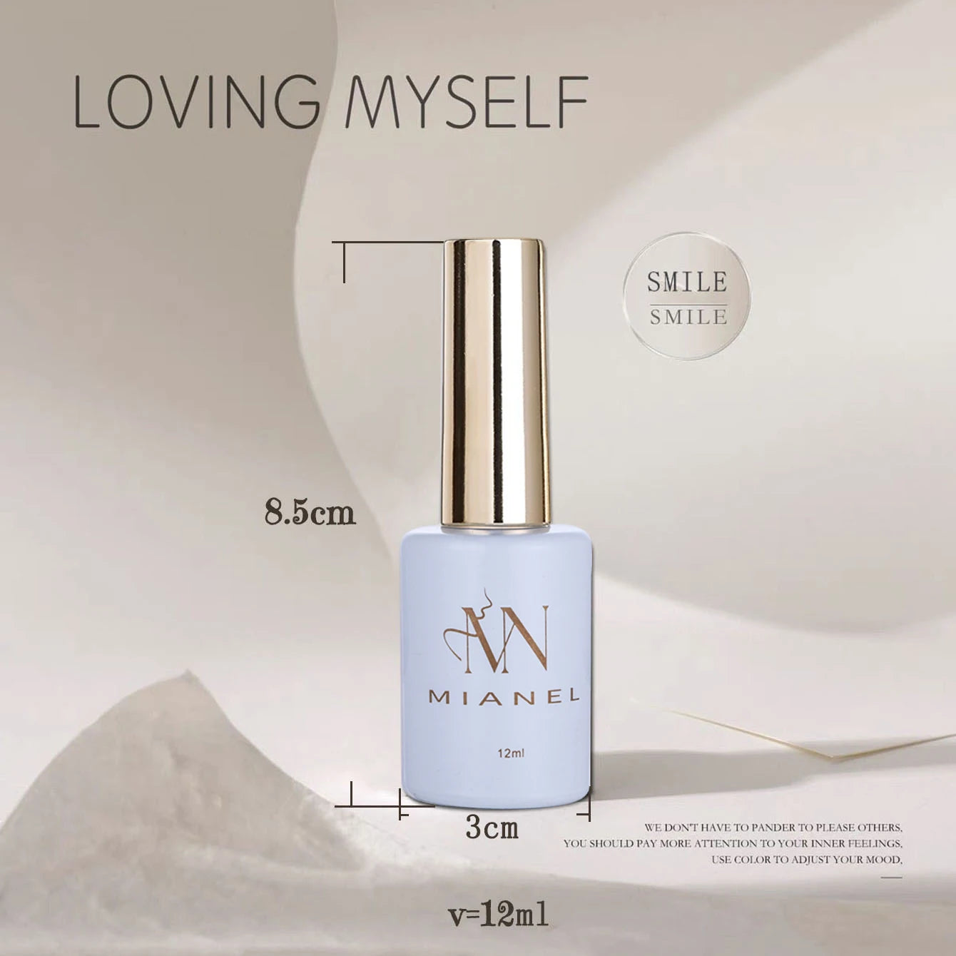 MIANEL 12ML 1-10pcs Summer New Style Blue Glass Bead Cat Eye Gel Nail Polish Blue Crystal Nail Polish Blue Nails White Nails