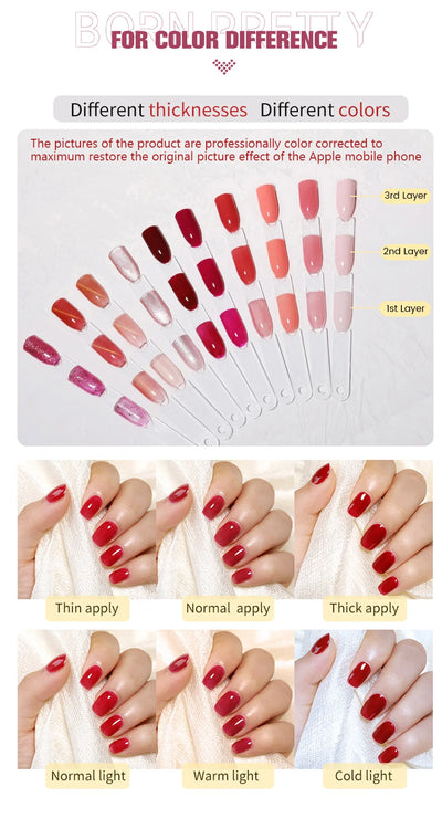 BORN PRETTY 15ml Clear Non Stick Hand Extension Gel 3D Shaping Sculpting Carving Nail Art Solid Hard Gel for Fake Nail
